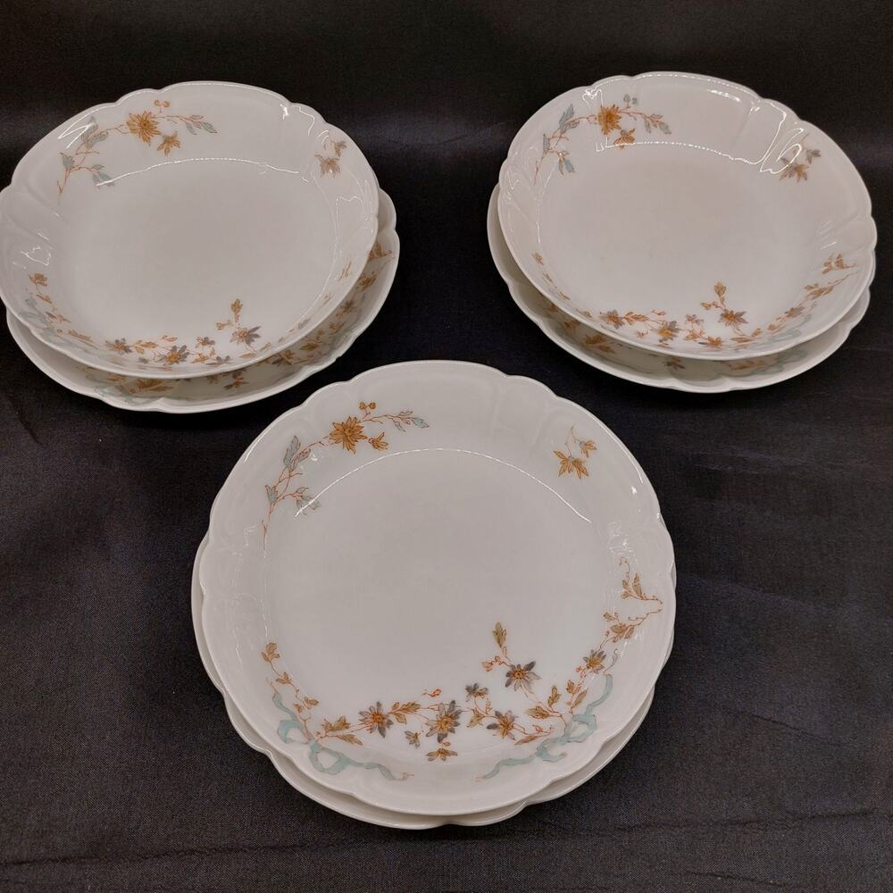 Haviland & Co Limoges France 3 Sets Of Small Bowls/ Underplates (1894-1931)
